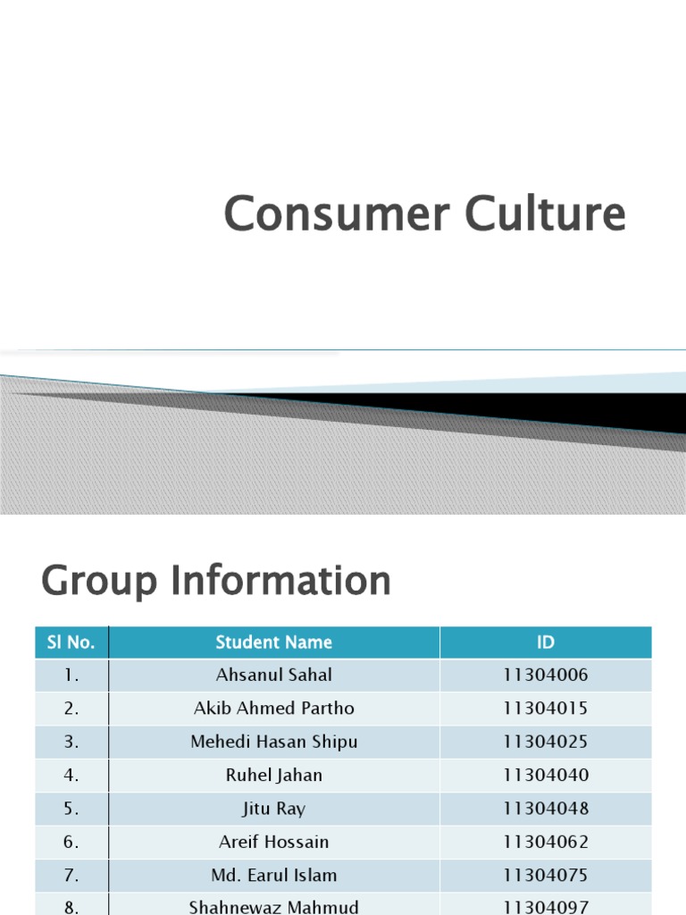 Consumer Culture Slide Final | PDF | Consumerism | Postmodernism
