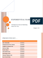 Experiential Marketing: Contemporary Issues in Marketing Course No # 5o2 Chapter # 03