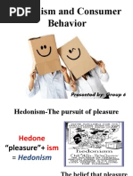 Hedonism and Consumer Behavior: Presented By: Group