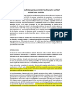 Consideraciones Clínicas para Aumentar La Dimensión Vertical Oclusal