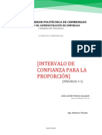 Intervalo de Confianza Para La Proporción