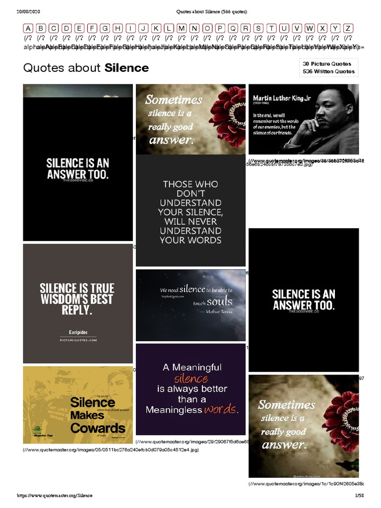 Quotes About Silence (566 Quotes) | PDF, image size:768x1024