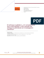 El enfoque cualitativo: ¿Un complemento de la racionalidad o una variante del enfoque multimétodo