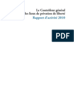 Rapport d'activité 2010 - Contrôleur général des prisons