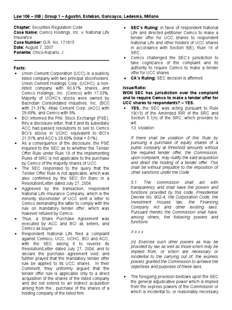 Mika Cemco Holdings v. National Life Insurance PDF U.S