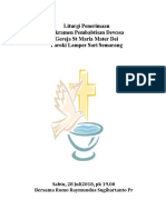 Liturgi baptis dewasa, penerimaan dan pembhran janji perkwn(1)