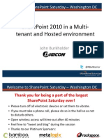 Share Point 2010 in a Multi-Tenant and Hosted Environment