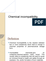 Chemical Inconpatabilities