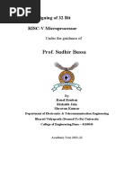 Prof. Sudhir Bussa: Designing of 32 Bit RISC-V Microprocessor