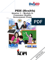 MAPEH (Health) : Quarter 1 - Module 6: Consumer Health: Government Firms
