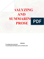 Lecture 54 Summarizing and Analysing Prose