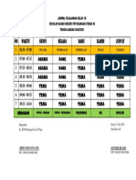 Jadwal Pelajaran Kelas 1B