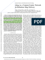 Cooperative Caching in A Content-Centric Network For High-Definition Map Delivery