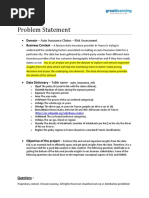 Problem Statement-Auto Insurance Project-1