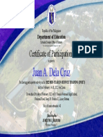 Certificate of Participation