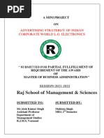 Raj School of Management & Sciences: Advertising Stratergy of Indian Corporate World L.G. Electronics