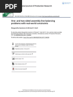 One and Two Sided Assembly Line Balancing Problems With Real World Constraints