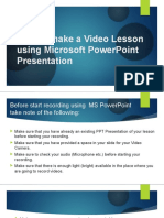 How To Make A Video Lesson Using Microsoft Powerpoint Presentation