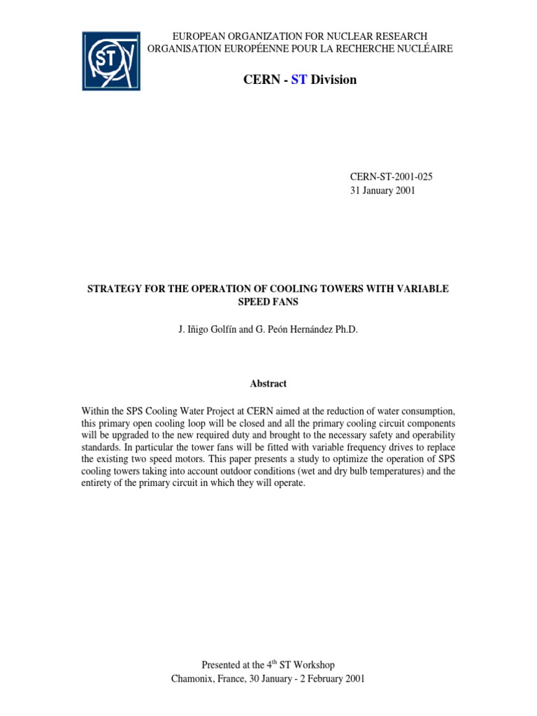 Optimizing Cooling Towers with VFDs | PDF | Heat Transfer | Heat