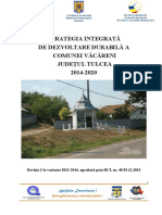 Strategia Integrată de Dezvoltare Durabilă A Comunei Văcăreni Judeţul Tulcea 2014-2020