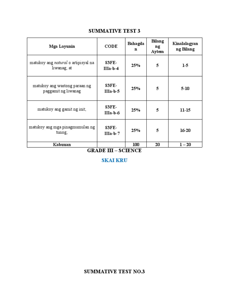 Science 3 Q3 St 3 Pdf