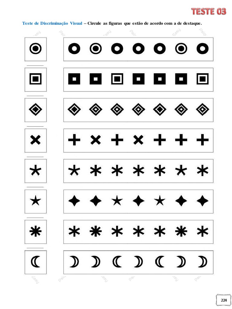 Teste De Discriminacao Visual Pdf