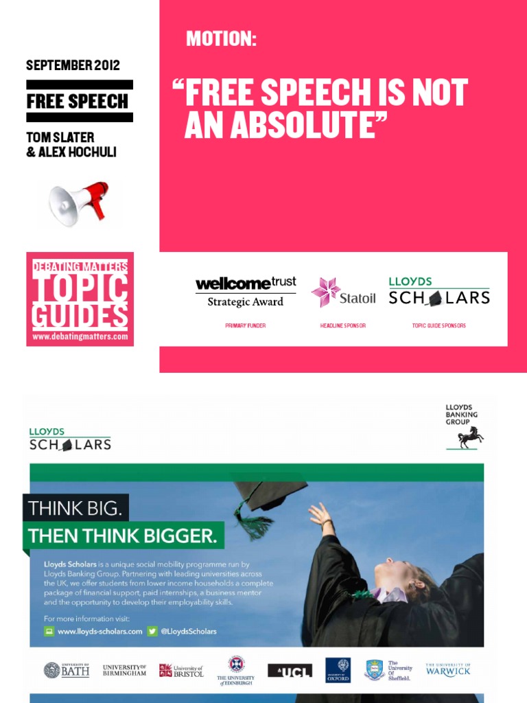 Free Speech Is Not Absolute (Motion) | PDF | Freedom Of Speech | Free Will