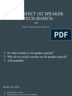 The Perfect 1st Speaker Speech (Basics)