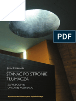 Stanąć Po Stronie Tłumacza: Dans La Littérature Française 1822-1888