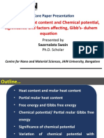 Partial Molar Heat Content and Chemical Potential, Significance and Factors Affecting, Gibb's-Duhem Equation