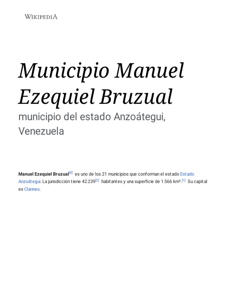 Municipio Manuel Ezequiel Bruzual PDF Eventos políticos Política