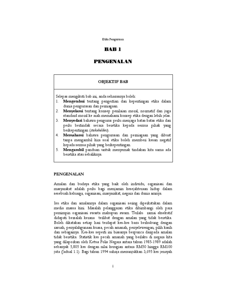 Bab 1 | PDF