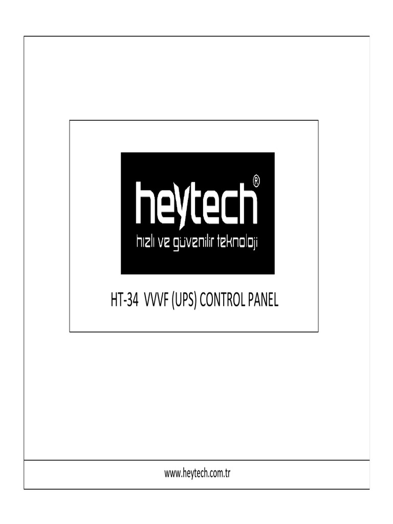 HT-34 VVVF Control Panel Overview | PDF | Electrical Wiring | Building ...