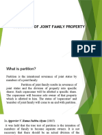 Partition of Joint Family Property