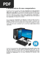Características de una computadora