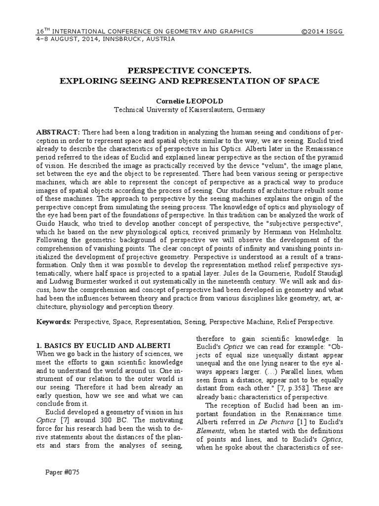Perspective Concepts Exploring Seeing An | PDF | Perspective (Graphical ...