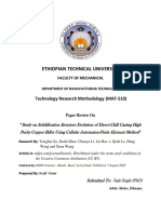 Ethiopian Technical University: Technology Research Methodology (MAT-510)
