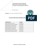 El Estado Como Sujeto de Derecho Internacional. Trabajo Finalizado