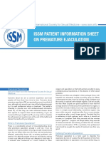 Issm Patient Information Sheet On Premature Ejaculation: International Society For Sexual Medicine - WWW - Issm.info