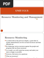 Unit Four: Resource Monitoring and Management