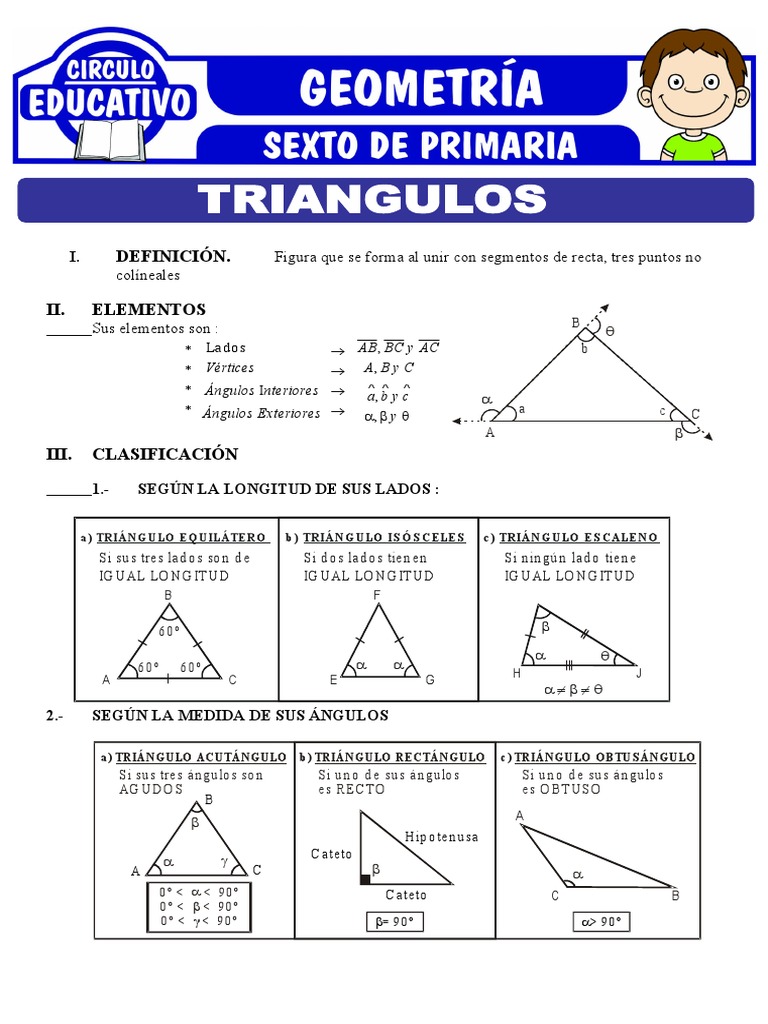 Tipos y Ejercicios de Triángulos | PDF | Triángulo | Objetos matemáticos