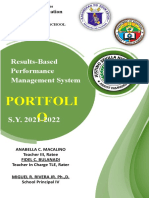 Portfoli O: Results-Based Performance Management System
