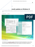 How to stop automatic updates on Windows 10