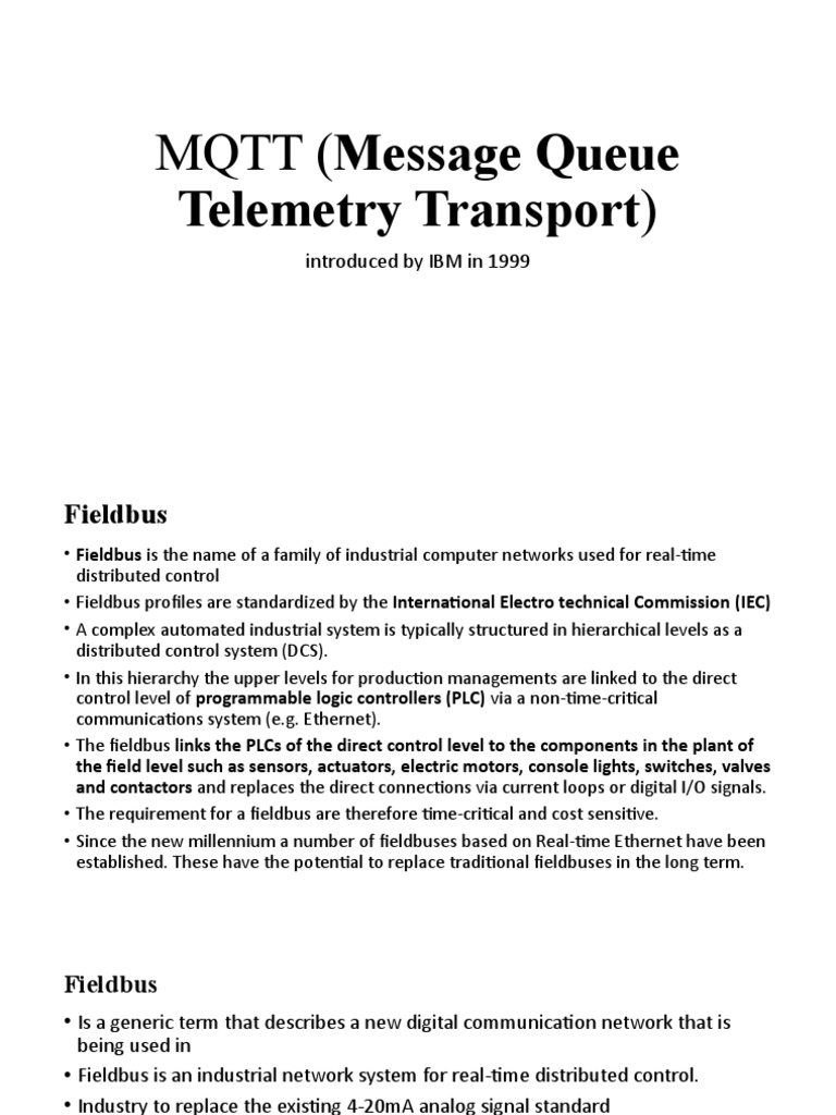MQTT (Message Queue: Telemetry Transport) | PDF | Computer Network ...