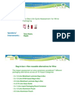 Title/Titre:: Pira Ciba Life Cycle Assessment For Wine PK I Packaging