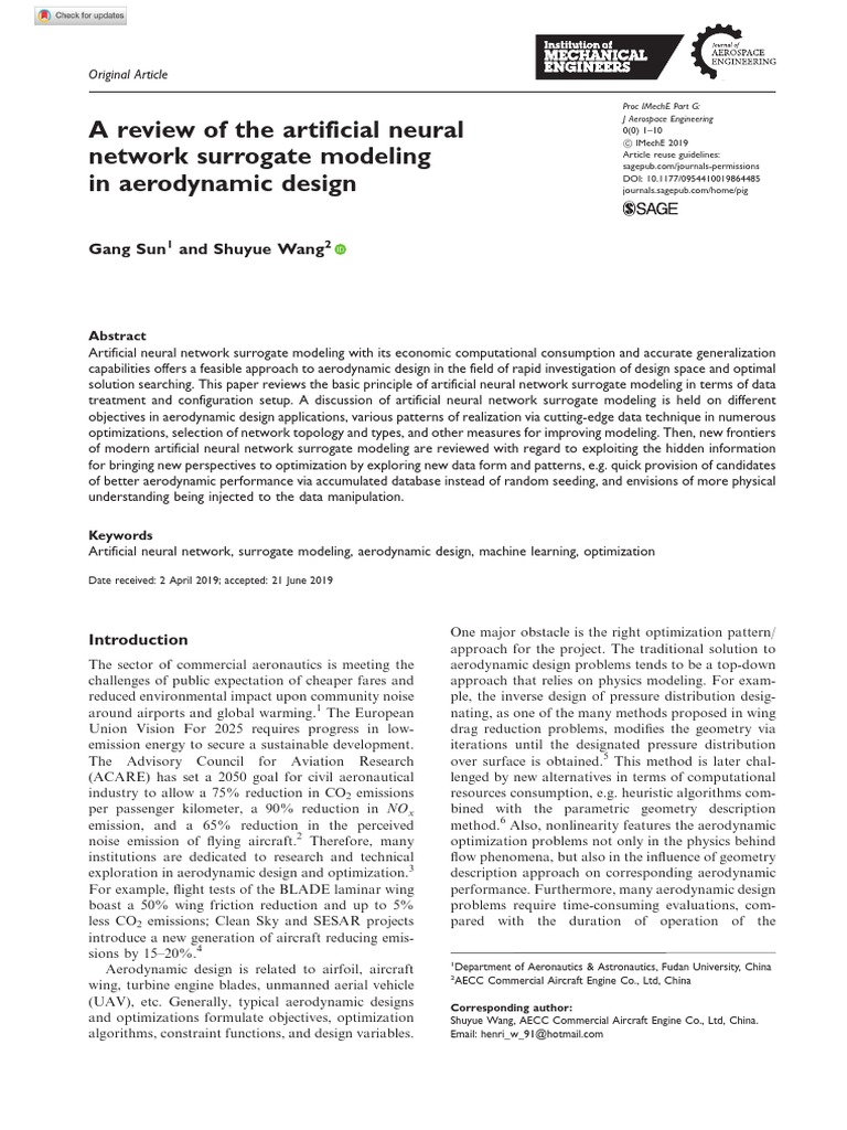Neural Networks in Aerodynamic Design | PDF | Artificial Neural Network ...