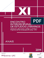 Anais XI Encontro Interdisciplinar de Estudos literários  2014