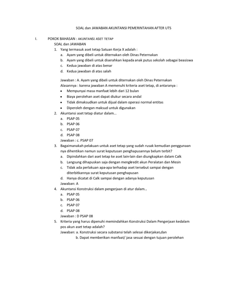 Soal Soal Akuntansi Pemerintah Pdf
