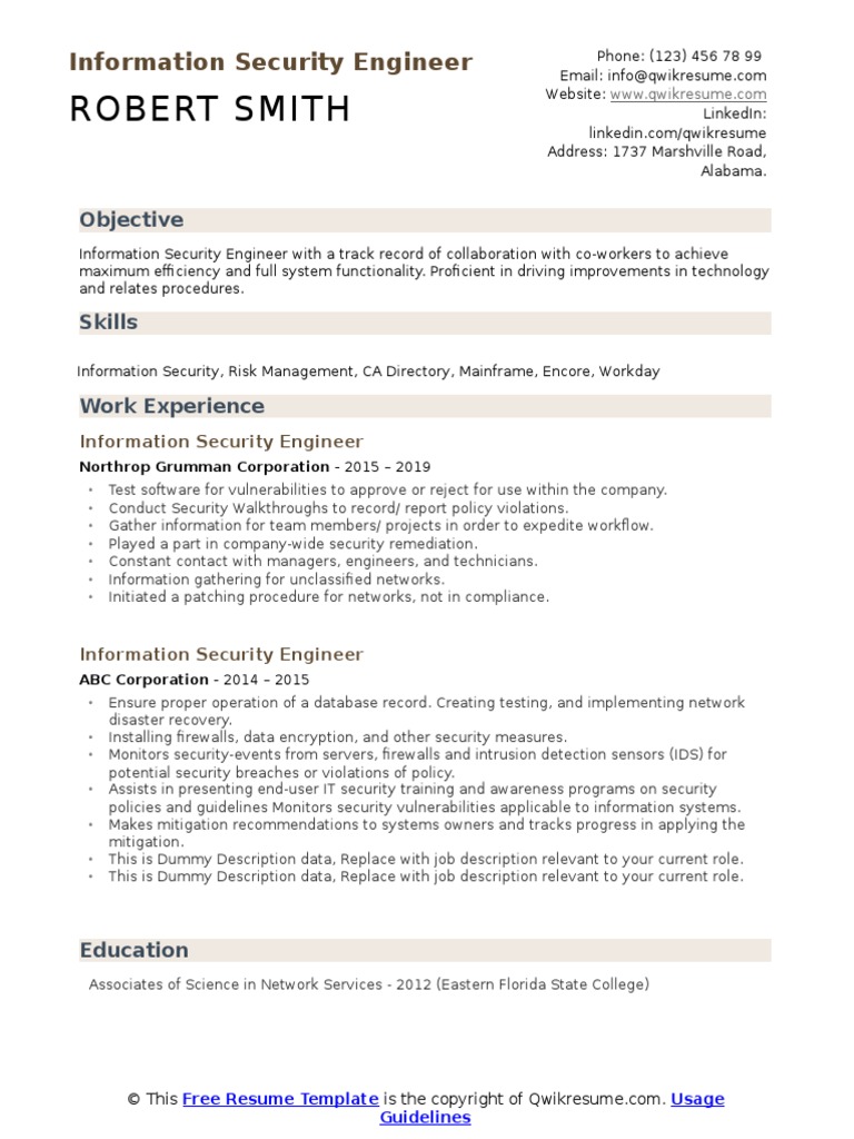 Information Security Engineer 1576958708 | PDF | Information Security ...