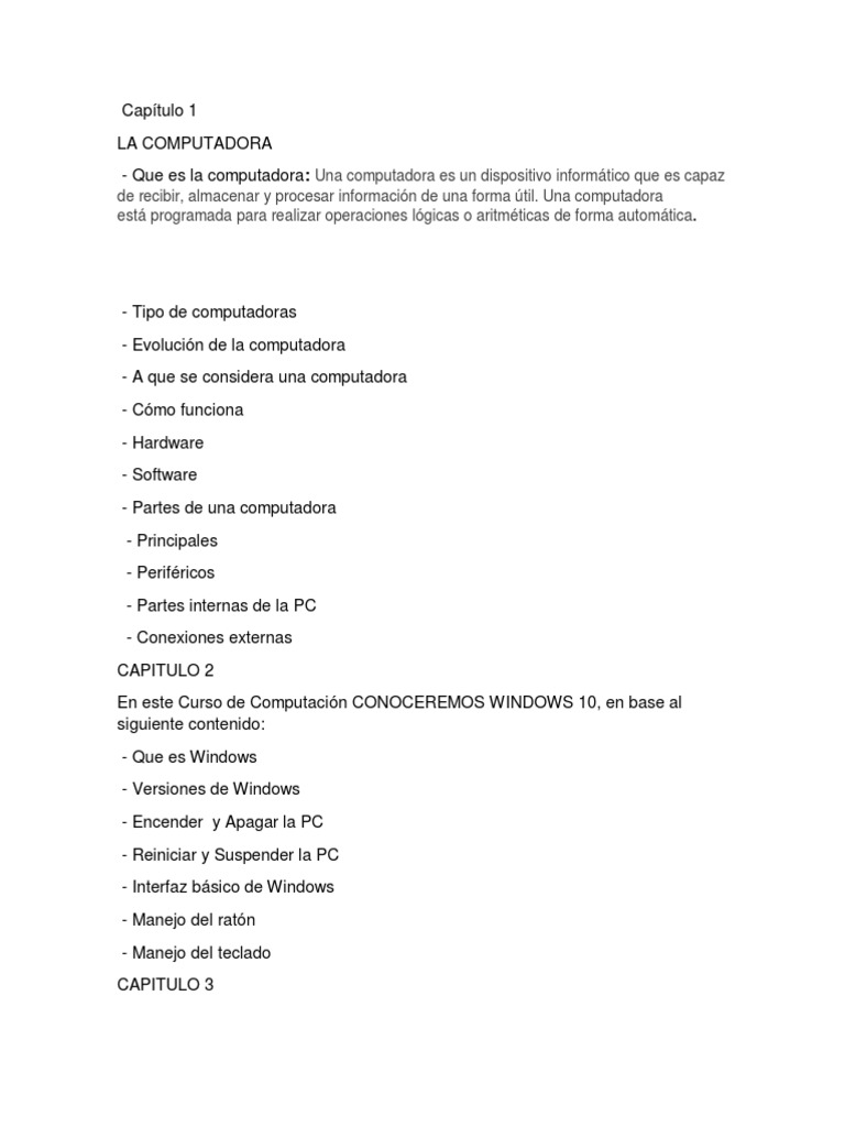 Curso Completo De Computación Pdf Archivo De Computadora Informática